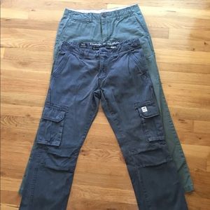 2 pair I Buffalo cargo & GAP pants